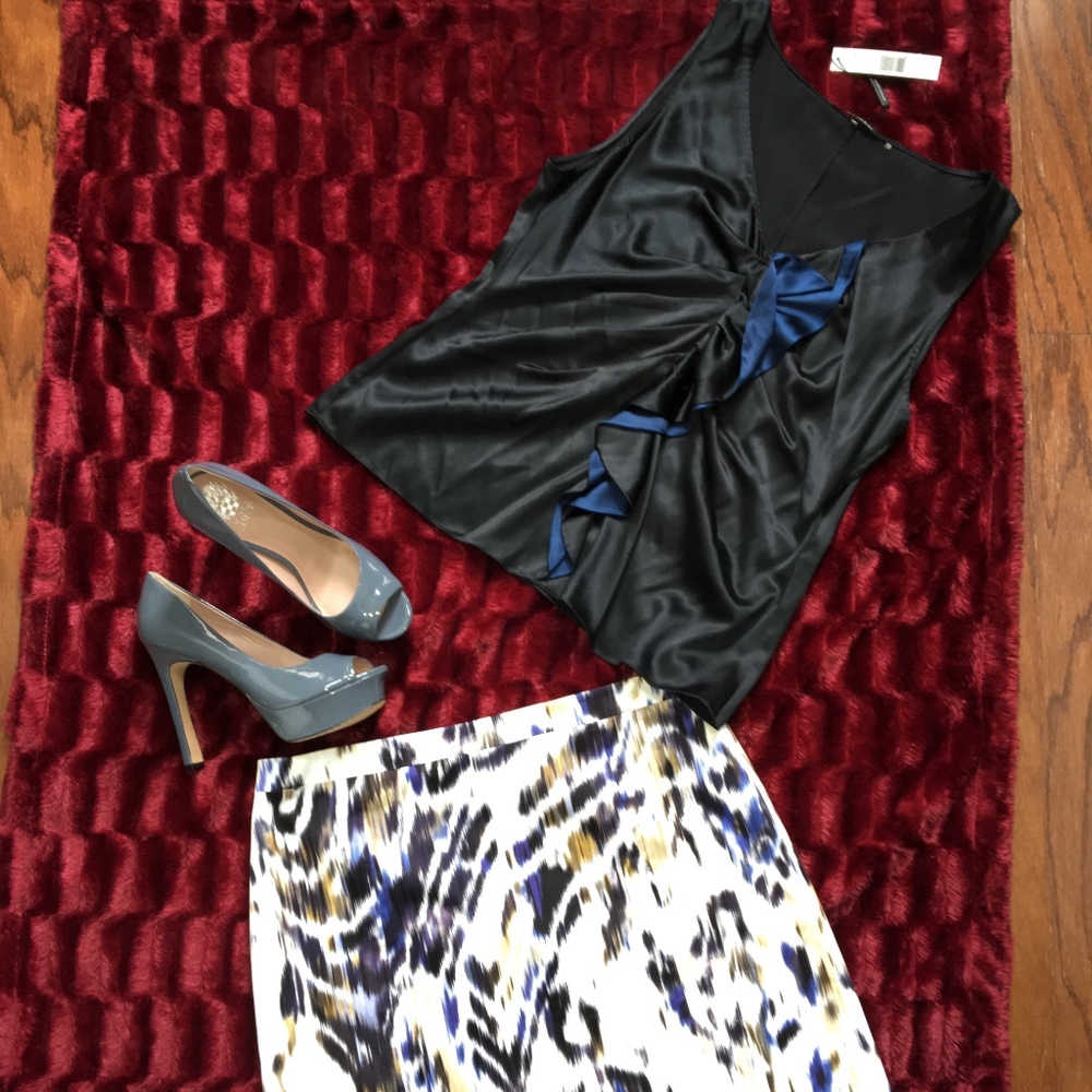 Elie Tahari Ruffled Silk Blouse